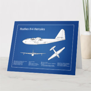 Cartão De Agradecimento Hughes H-4 Hércules Spruce Goose - Planos de Avião