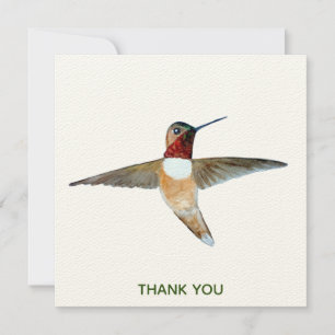 Cartão De Agradecimento Hummingbird