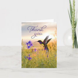 Cartão De Agradecimento Hummingbird Flower Thank You Note Cards