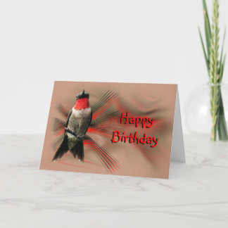 Cartão De Agradecimento Hummingbird Male- graphic bkgr-customize