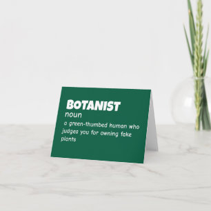 Cartão De Agradecimento Humor de Definição de Cientista Floral