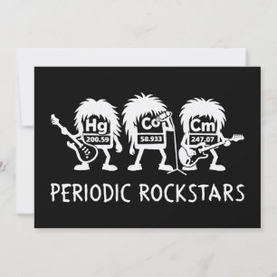 Cartão De Agradecimento Humor de Química de Rockstars Periódicos