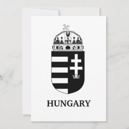 Cartão De Agradecimento Hungarian Coat of Arms Contemporary Monochrome Art