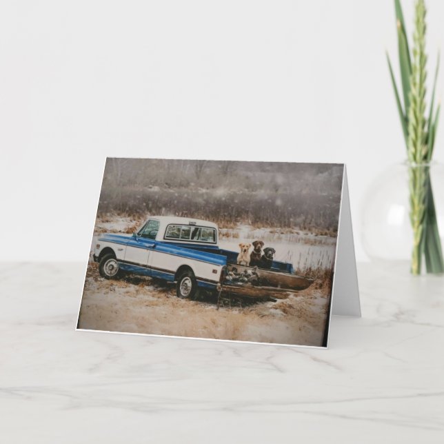 CARTÃO DE AGRADECIMENTO HUNTING DOGS, BLANK CARDS, DUCKS (Frente)