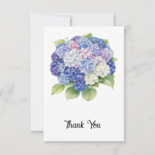 Cartão de Agradecimento Hydrangea Flat