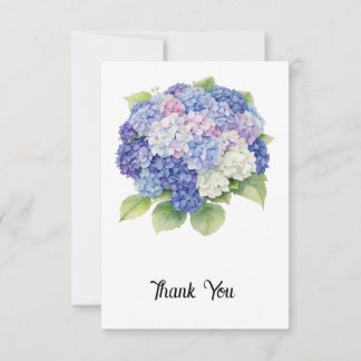 Cartão De Agradecimento Hydrangea Flat Thank You Card