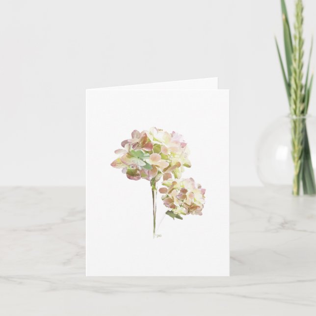 Cartão De Agradecimento Hydrangea Flower (Frente)