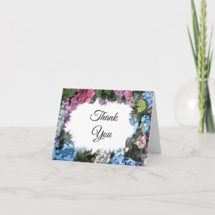 Cartão De Agradecimento Hydrangea Flower Frame Obrigado