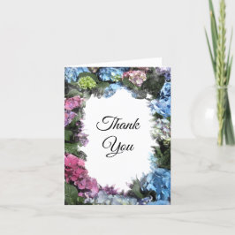 Cartão De Agradecimento Hydrangea Flower Frame Obrigado