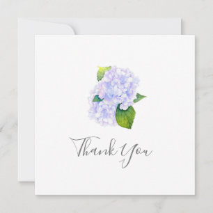 Cartão De Agradecimento Hydrangeas de Aquarela