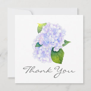 Cartão De Agradecimento Hydrangeas de Aquarela