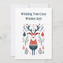 Cartão De Agradecimento Hygge Christmas Deer Design- Scandinavian Inspiron