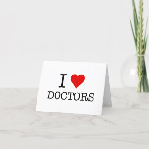 Cartão De Agradecimento I Heart Doctors Personalizados