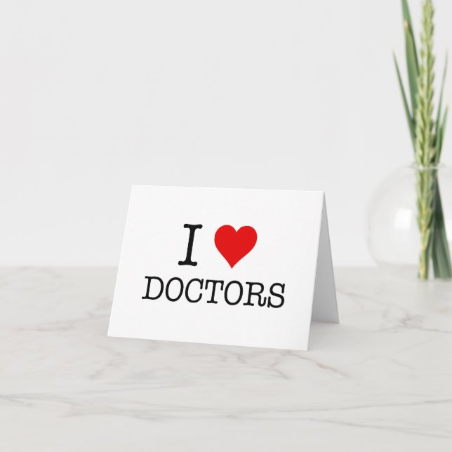 Cartão De Agradecimento I Heart Doctors Personalizados (Frente)