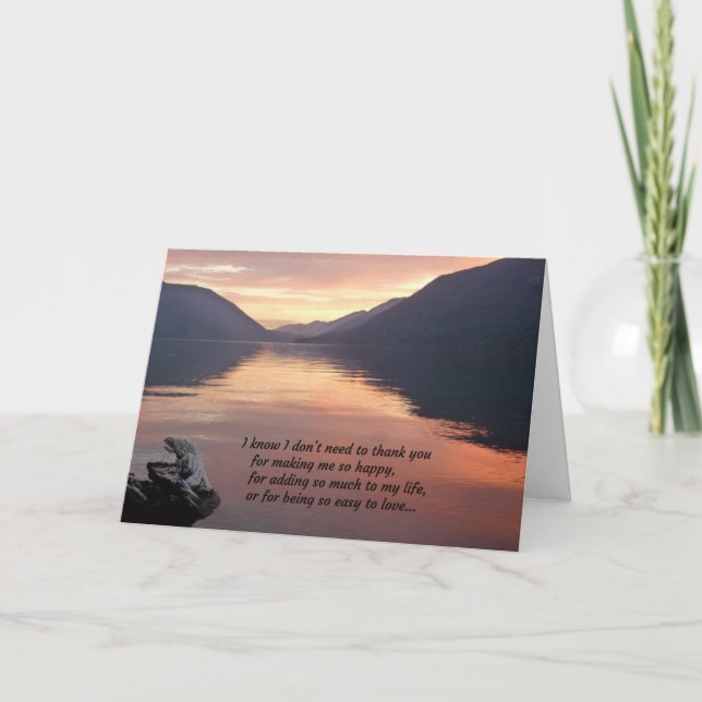 Cartão De Agradecimento I know I don't need to thank you...Romance (Frente)