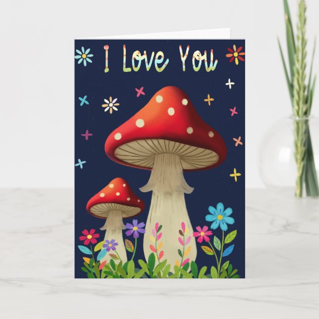 Cartão De Agradecimento I Love You card (Frente)