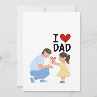 Cartão De Agradecimento i love you dad