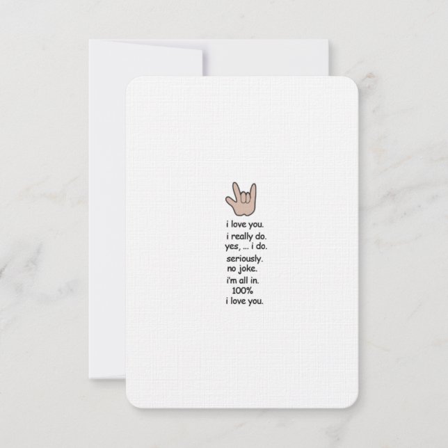 Cartão De Agradecimento I love you ..seriously .. Card (Frente)