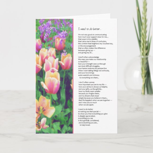 Cartão De Agradecimento I Need To Do Better...Relationships (Frente)