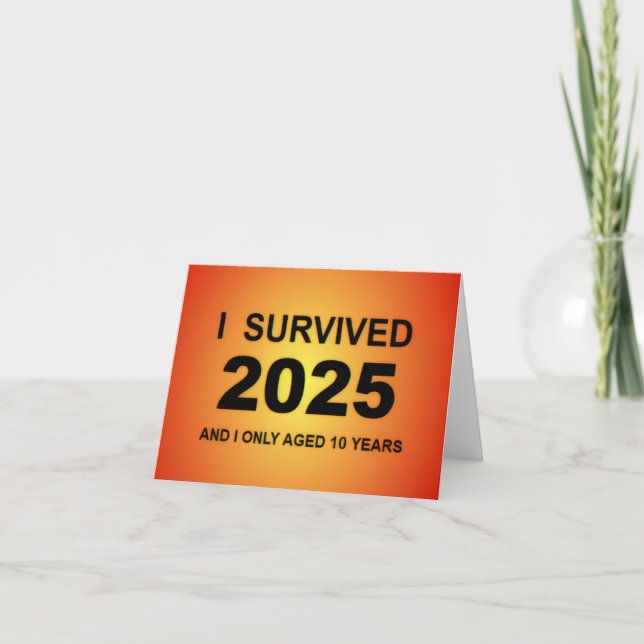 Cartão De Agradecimento I Survived 2025  (Frente)