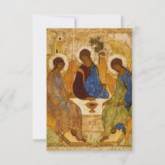 Cartão De Agradecimento Ícone da Santa Trindade Andrei Rublev religião ort
