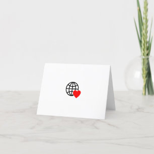 Cartão De Agradecimento Ícone do Mundo do Amor   Design de Verão do Heart 