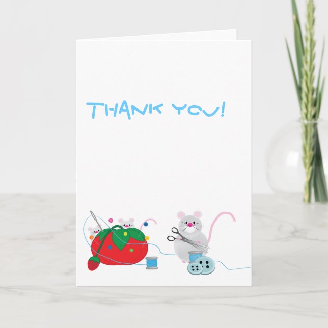 Cartão De Agradecimento I'd rather be sewing! (Frente)