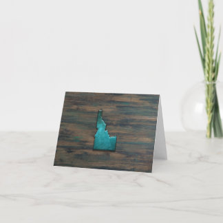 Cartão De Agradecimento Idaho State Shape Teal