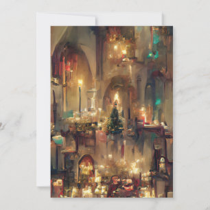 Cartão De Agradecimento Igreja de Natal, Presentes de Natal