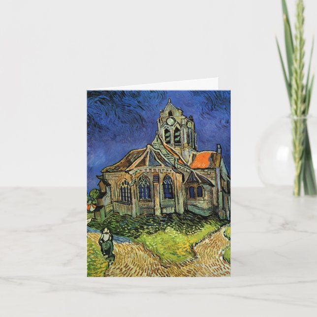 Cartão De Agradecimento Igreja em Auvers pelo Casamento Vincent van Gogh (Frente)