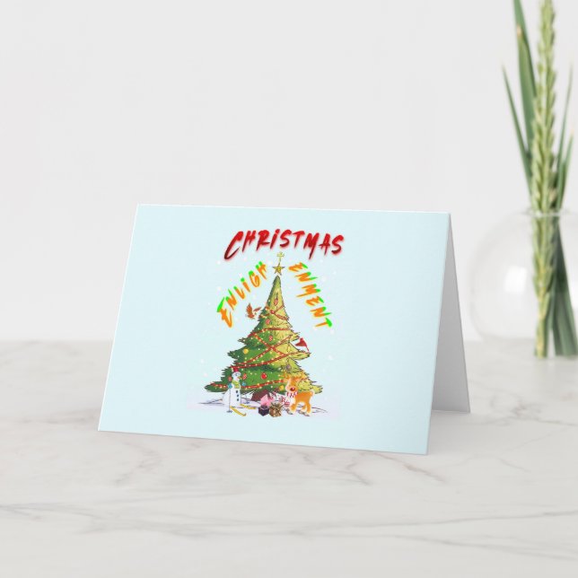 Cartão De Agradecimento Iluminação de Natal (Frente)