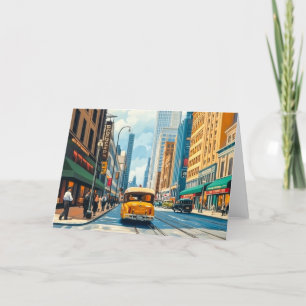 Cartão De Agradecimento Ilustração da Revista City Streets