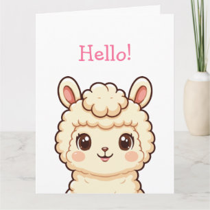 Cartão De Agradecimento Ilustração de design de lhama fofa