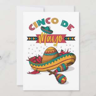 Cartão De Agradecimento Ilustração do Cinco De Mayo, 1/2