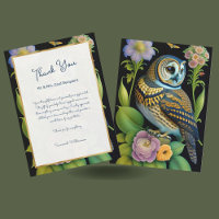 Ilustração Floral do Owl Green Personalizada