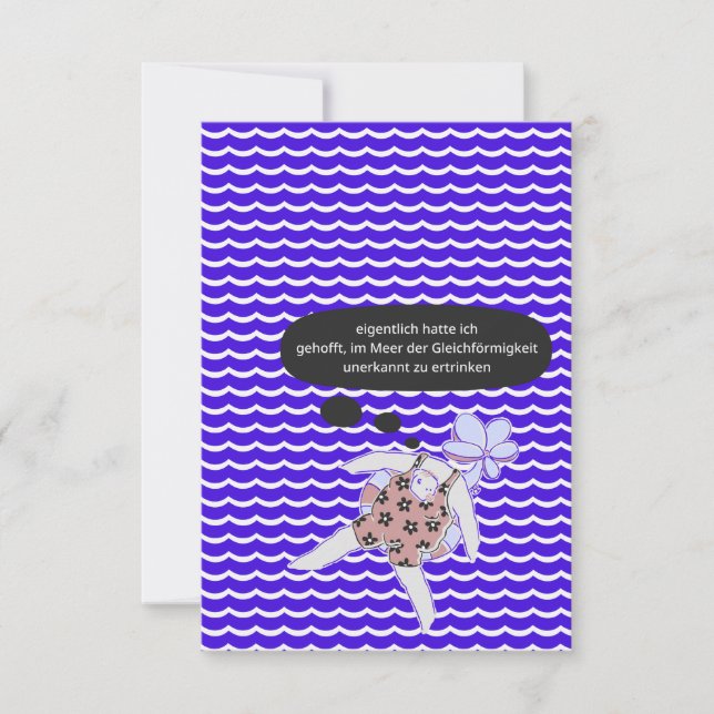 Cartão De Agradecimento im Meer der Gleichförmigkeit ertrinken (Frente)