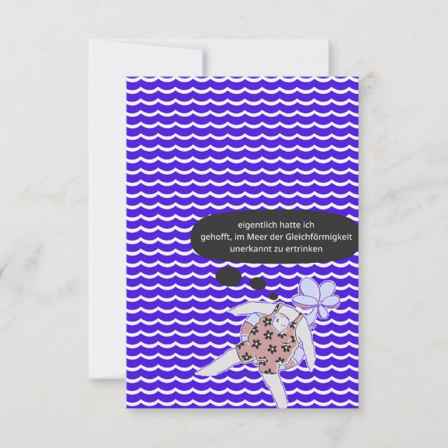 Cartão De Agradecimento im Meer der Gleichförmigkeit ertrinken (Frente)