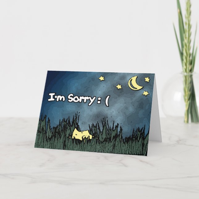 Cartão De Agradecimento I'm Sorry Card - Fallen Star (Frente)