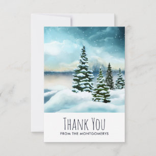 Cartão De Agradecimento Imagem Cena de inverno Maravilha