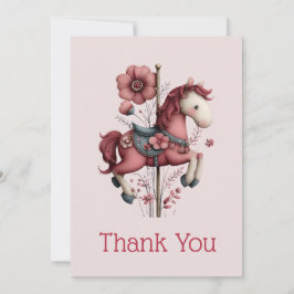 Cartão De Agradecimento Imagem de Cavalo de Carrossel Caprichoso