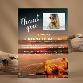 Cartão De Agradecimento Imagem de Simpatia Funeral de Praia