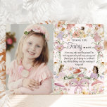 Cartão De Agradecimento Imagem do Jardim de Flores de Aniversário de Queij<br><div class="desc">Personalize este cartões de agradecimentos de fotos de aniversário mimetizante com facilidade e rapidez. Basta clicar no botão Editar usando ferramentas de Design para editar os textos, alterar as cores das fontes e das fontes. Apresentando fadas desenhadas por aquarelas num prado de flor selvagem encantado. Itens correspondentes disponíveis no repositório....</div>