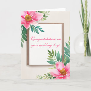 Cartão De Agradecimento Imagem emoldurada pelas flores aquáticas