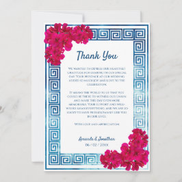 Cartão De Agradecimento Imagem Personalizada de Elegância Grecian Watercol