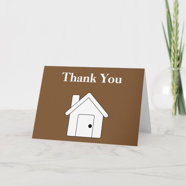 Cartão De Agradecimento Imóveis Personalizados Obrigado (Frente)