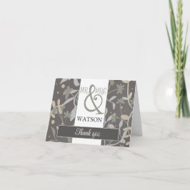 Cartão De Agradecimento Imperação Floral Inspirividade Moderna Elegante Bo