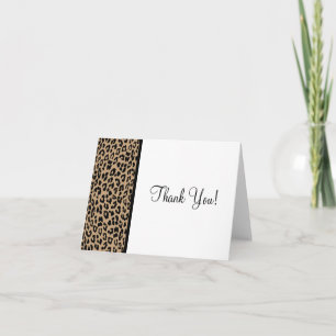 Cartão De Agradecimento Impressão Leopardo