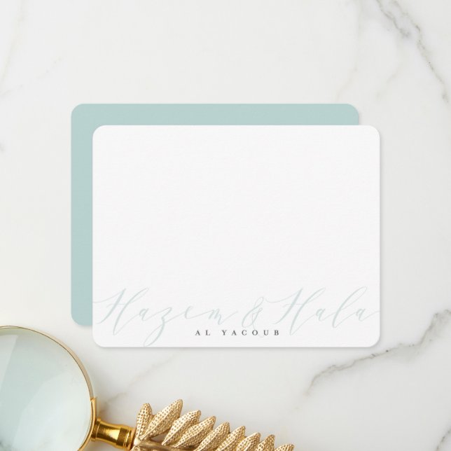 Cartão De Agradecimento IMPRESSÃO PERSONALIZADO - design de Esy para Hala (Frente/Verso In Situ)