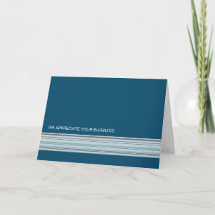 Cartão De Agradecimento Indigo Stripes Business Thank You Card