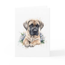 Inglês Mastiff Watercolor